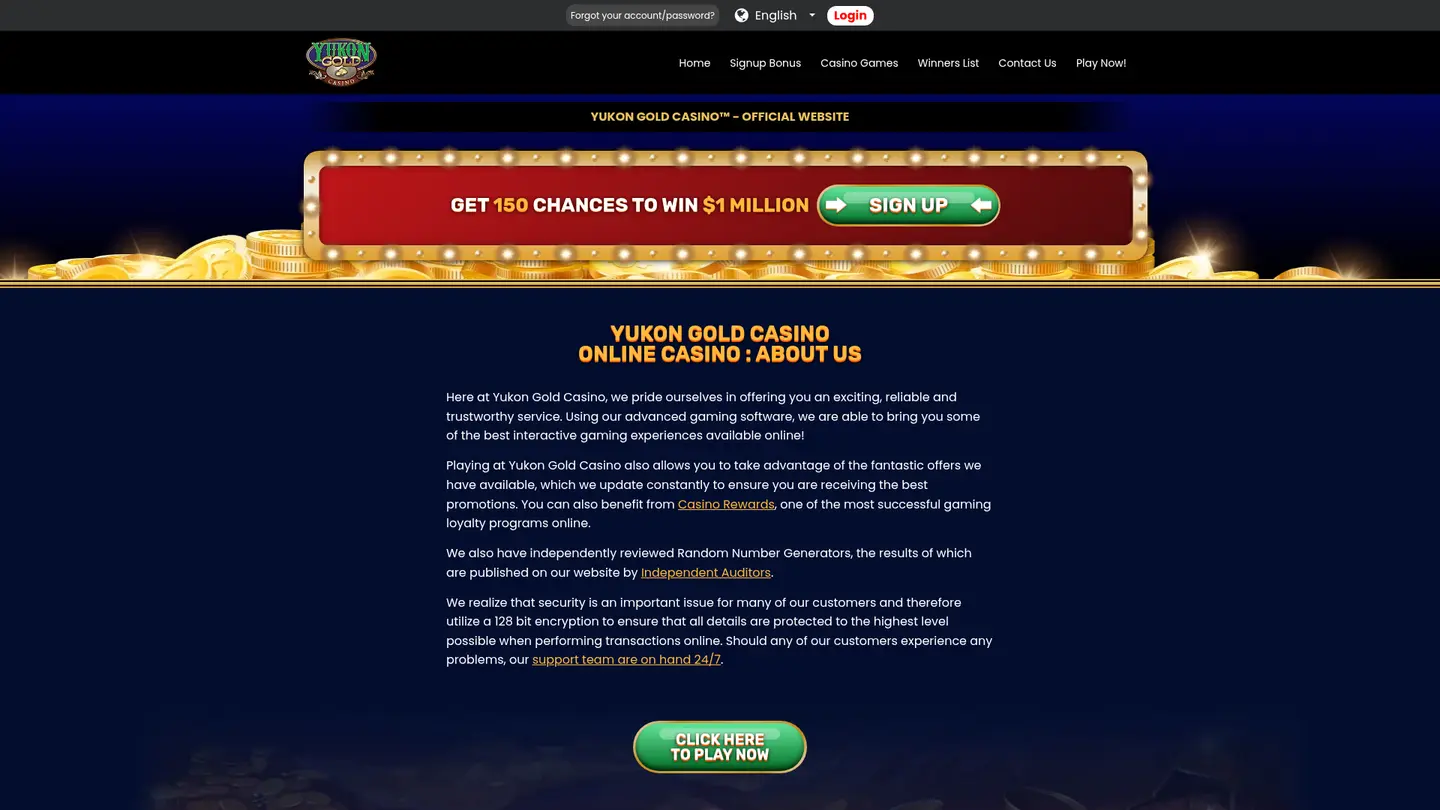 Yukon Gold Casino — Support and licensing